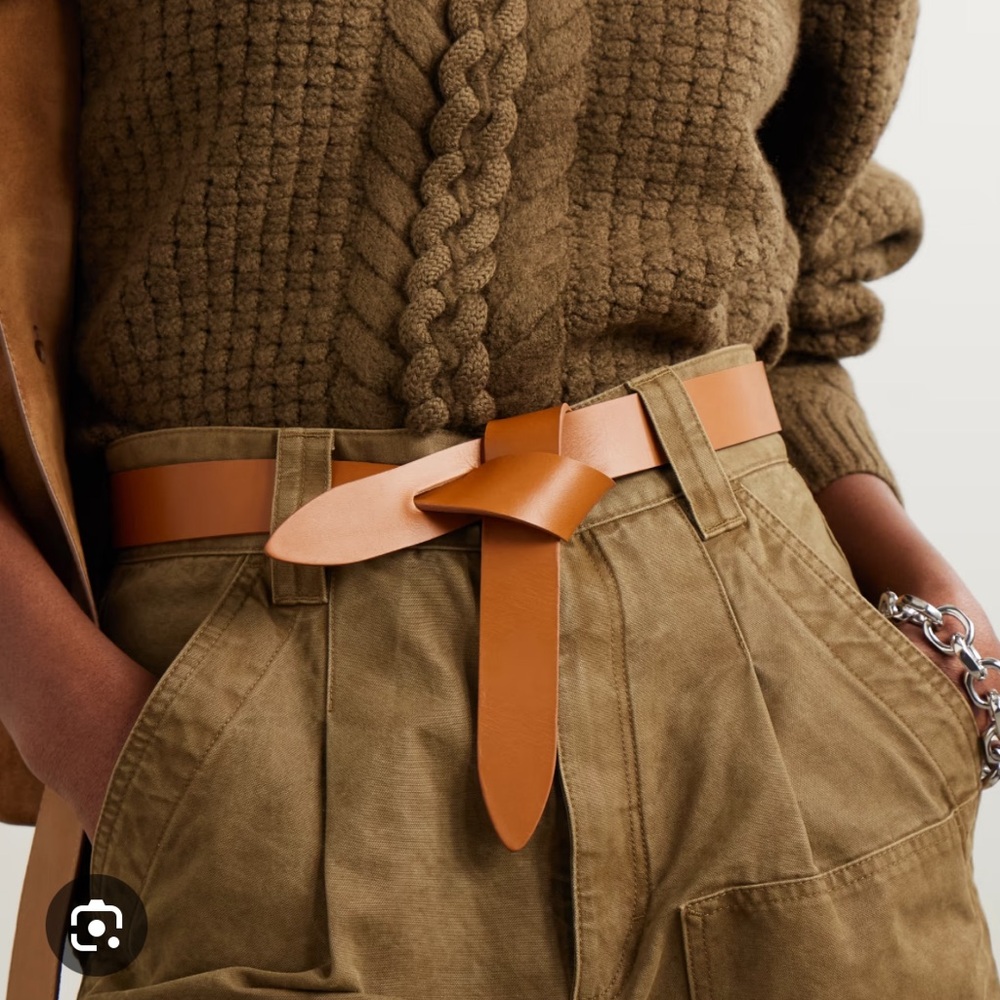 Isabel Marant Lecce Knot Leather Belt in color Natural